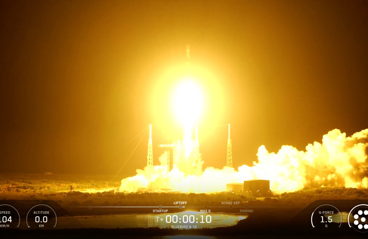 SpaceX Launches Three Massive BlueBird Direct-to-Cell Satellites from Florida